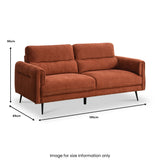 Lindell 3 Seater Sofa Rust from Roseland Furniture