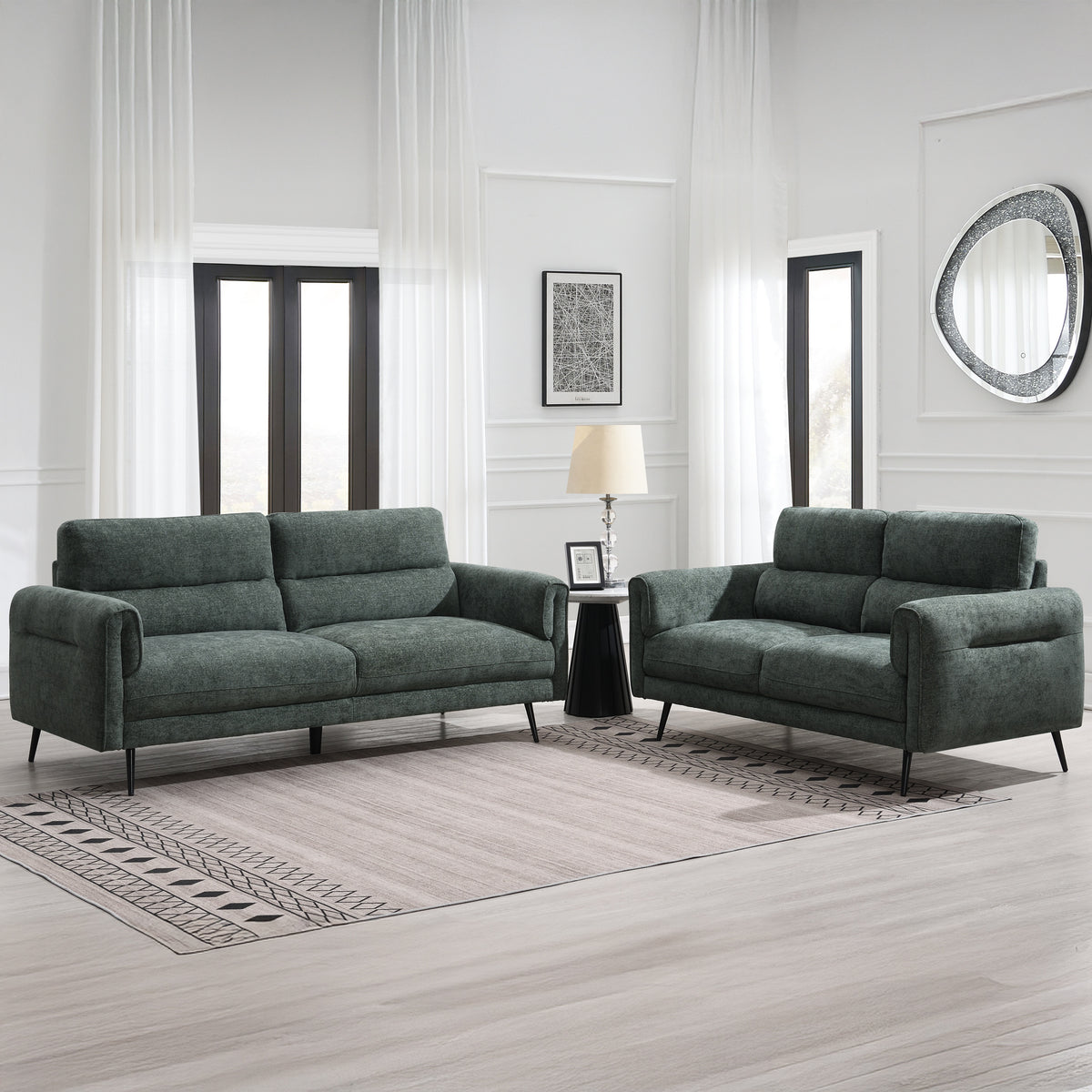 Lindell 2 Seater Sofa Moss from Roseland Furniture