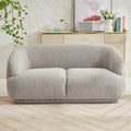 Sudsy Soft Boucle Curve 2 Seater Sofa Dims from Roseland Furniture