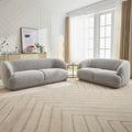 Sudsy Soft Boucle Curve 2 Seater Sofa Dims from Roseland Furniture