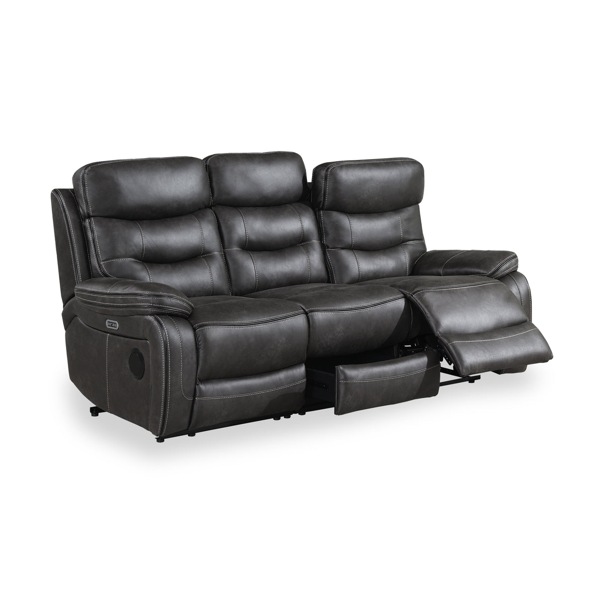 Micah Faux Leather Power 3 Seater Recliner Sofa from Roseland Furniture