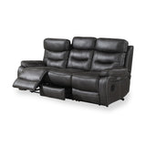 Micah Faux Leather Power 3 Seater Recliner Sofa from Roseland Furniture