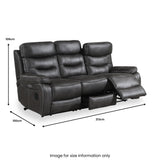 Micah Faux Leather Power 3 Seater Recliner Sofa from Roseland Furniture
