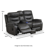 Micah 2 Seater Recliner Sofa w Console from Roseland Furniture