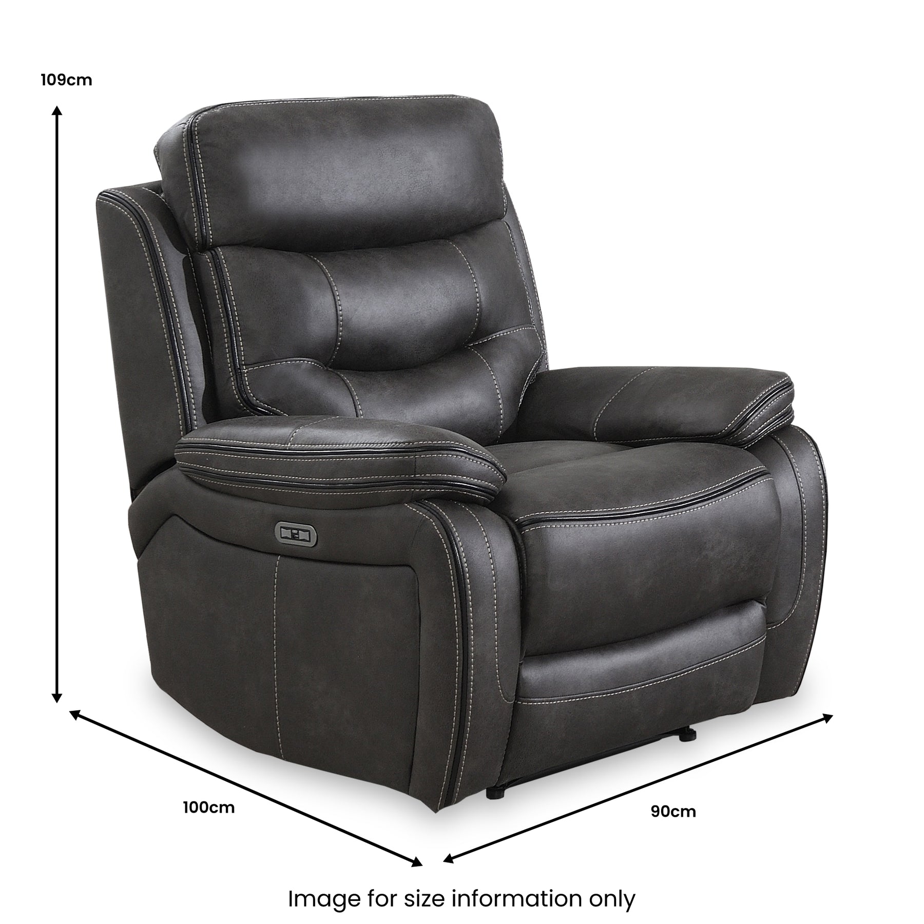 Micah Faux Leather Power Recliner Armchair from Roseland Furniture