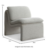 Celeste Sleek Curved Accent Chair from Roseland Furniture