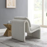 Celeste Sleek Curved Accent Chair from Roseland Furniture