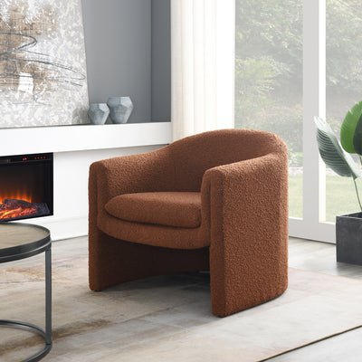 Theon Boucle Curved Accent Chair