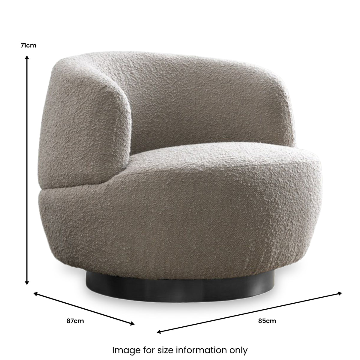 Astra Boucle Swivel Accent Chair from Roseland Furniture
