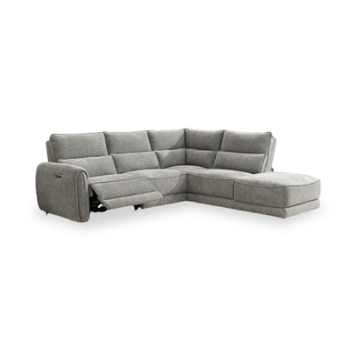 Hesper Grey Power Recliner Corner Sofa