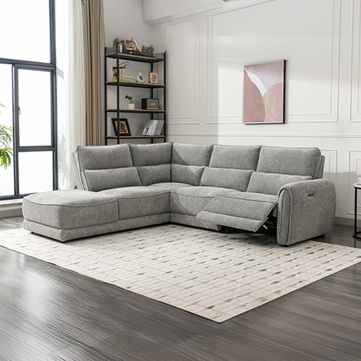 Hesper Power Recliner Corner Sofa LH Angle1 from Roseland Furniture