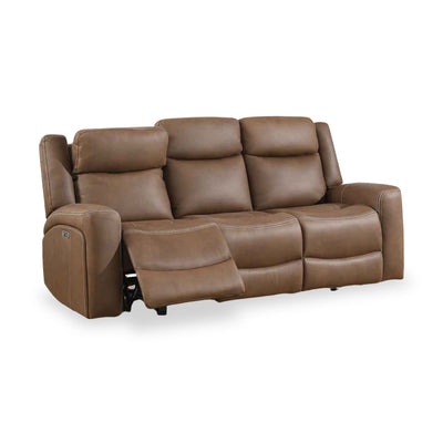Lambeth Faux Leather 3 Seater Power Recliner Sofa