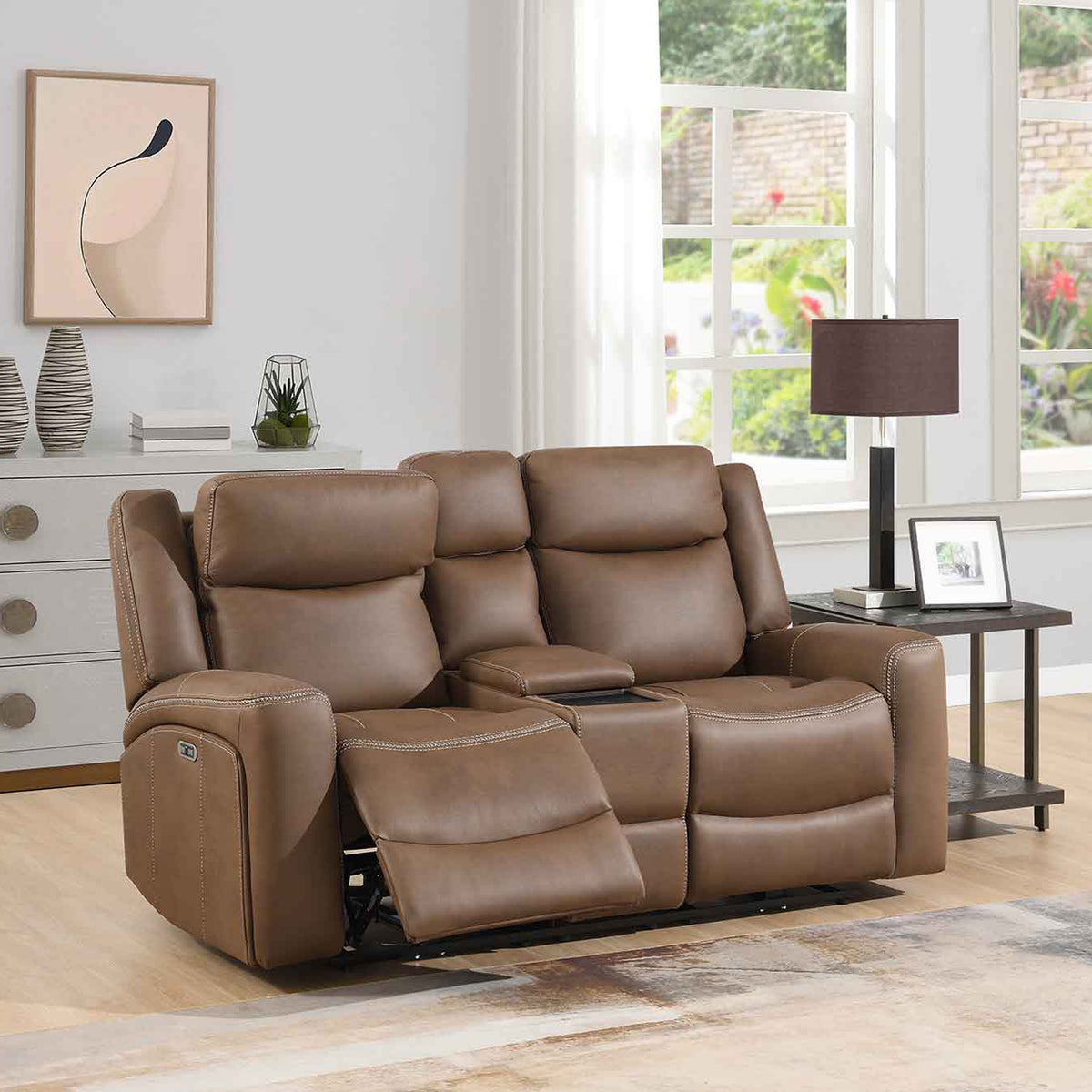 Lambeth 2 Seater Sofa with Console Angle1 from Roseland Furniture