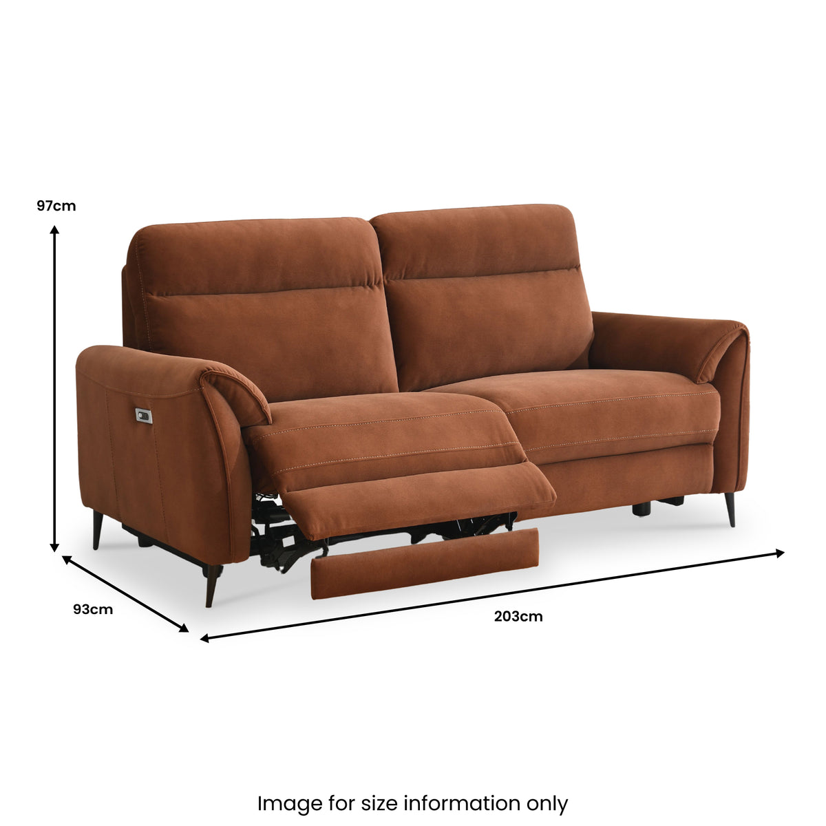Appleby 3 Seater Power Recliner Sofa Angle1 from Roseland Furniture