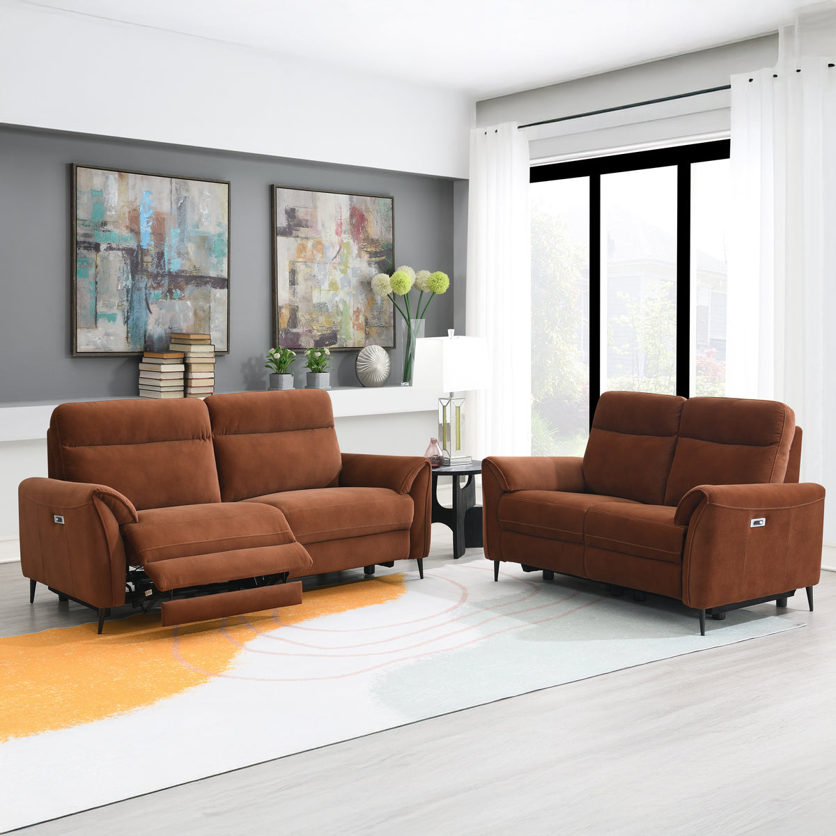 Appleby 3 Seater Power Recliner Sofa Angle1 from Roseland Furniture