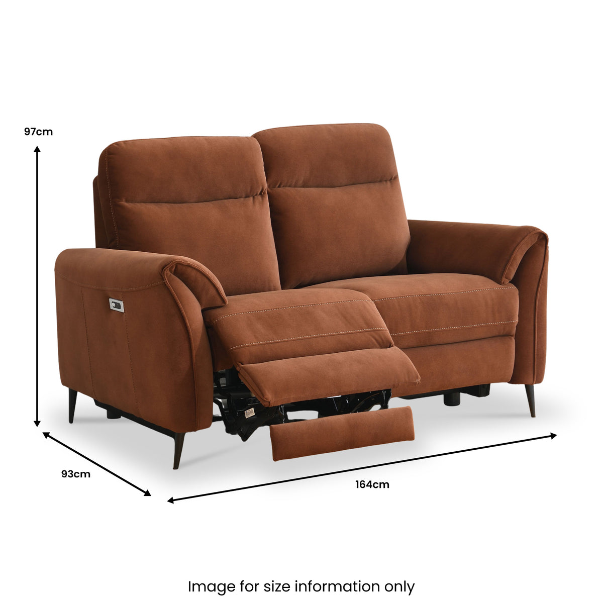 Appleby 2 Seater Power Recliner Sofa Angle1 from Roseland Furniture