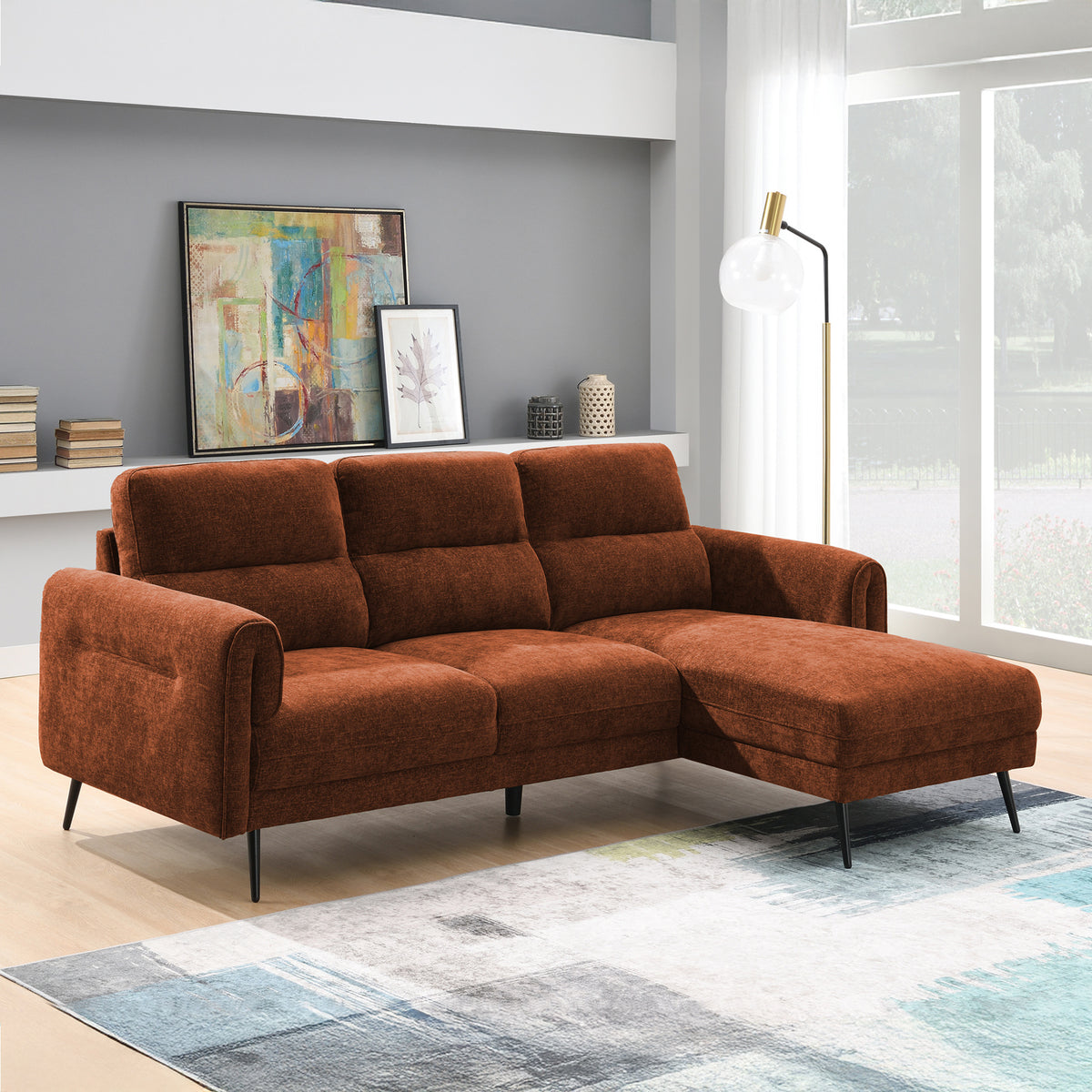 Lindell Chaise Sofa RH Facing from Roseland Furniture