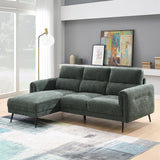 Lindell Chaise Sofa LH Facing Moss Angle1 from Roseland Furniture
