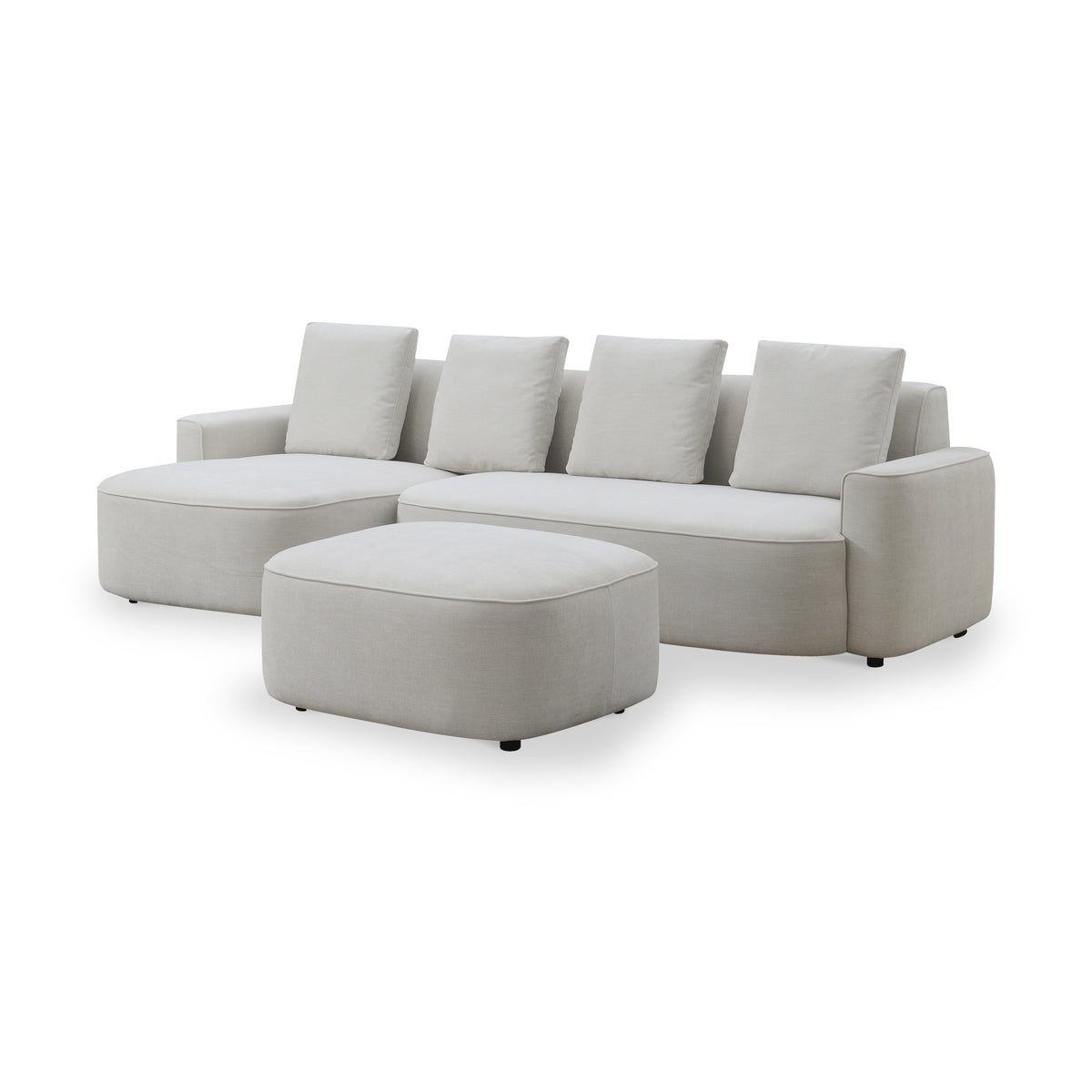 Burton Chaise Sofa Ottoman LH Angle1 from Roseland Furniture