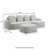 Burton Chaise Sofa Ottoman RH Angle1 from Roseland Furniture