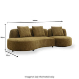 Calsen 3 Seater Curve Sofa and Swivel Chair Angle1 from Roseland Furniture