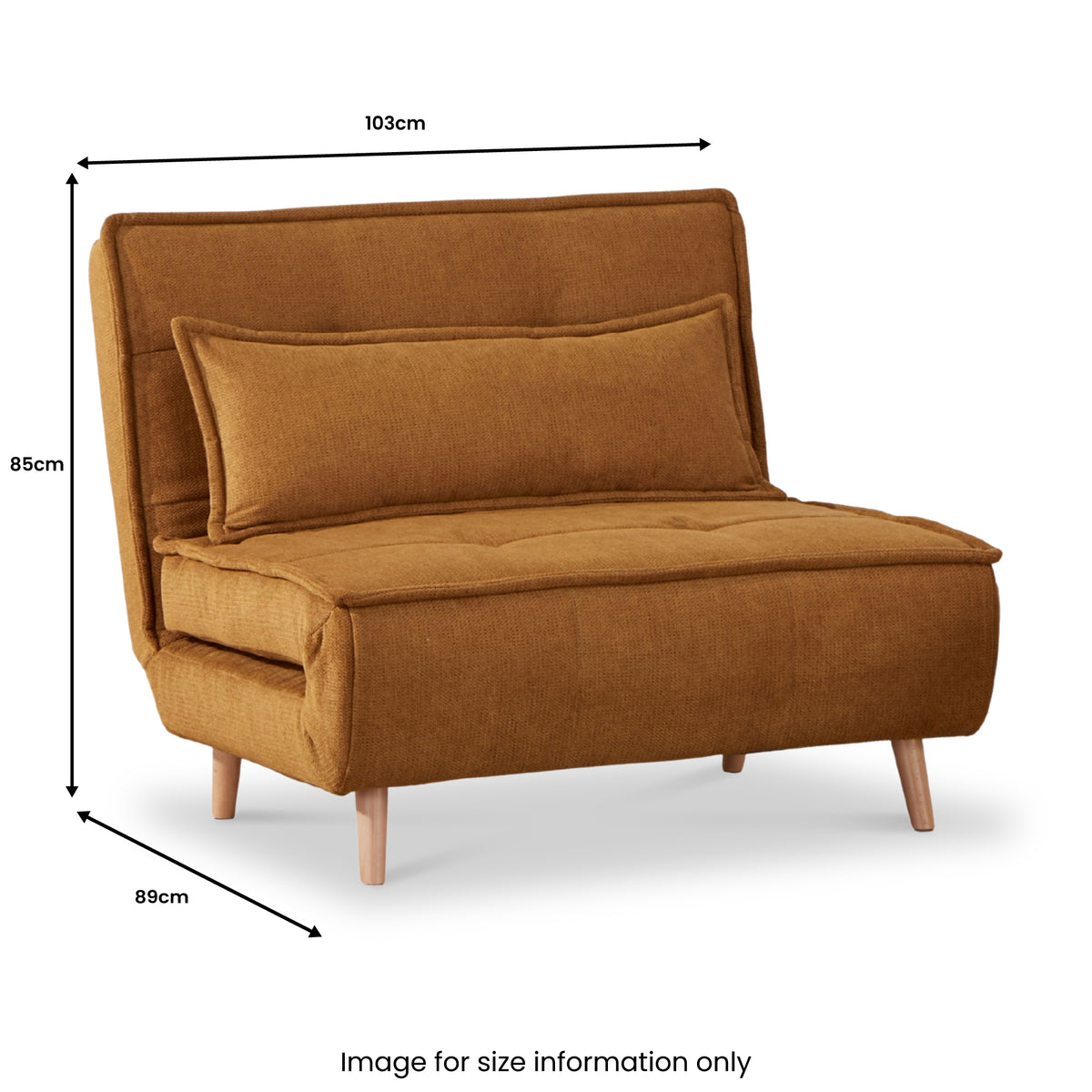 Halcomb Sofabed Pumpkin Angle1 from Roseland Furniture