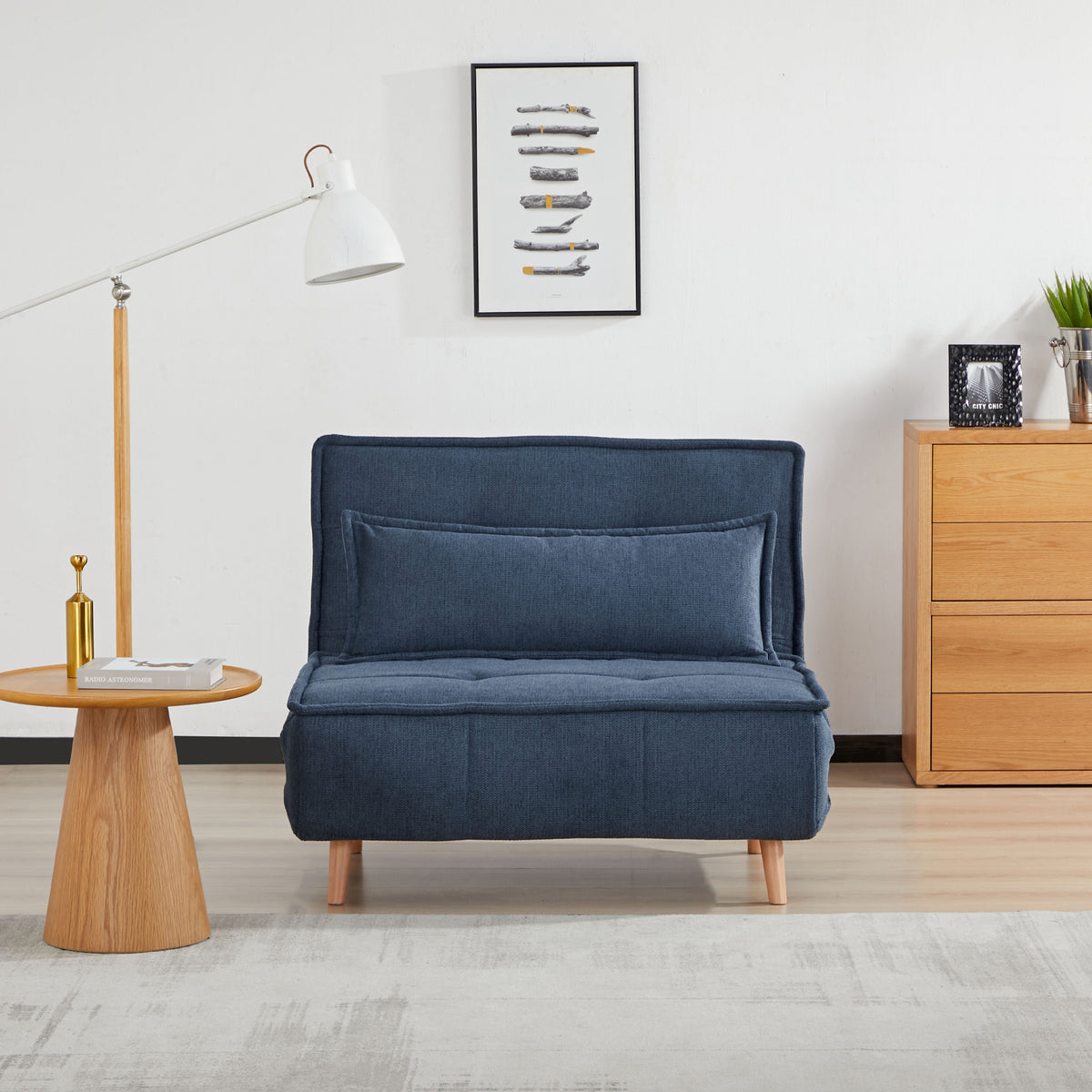 Halcomb Sofabed Blue Front1 from Roseland Furniture