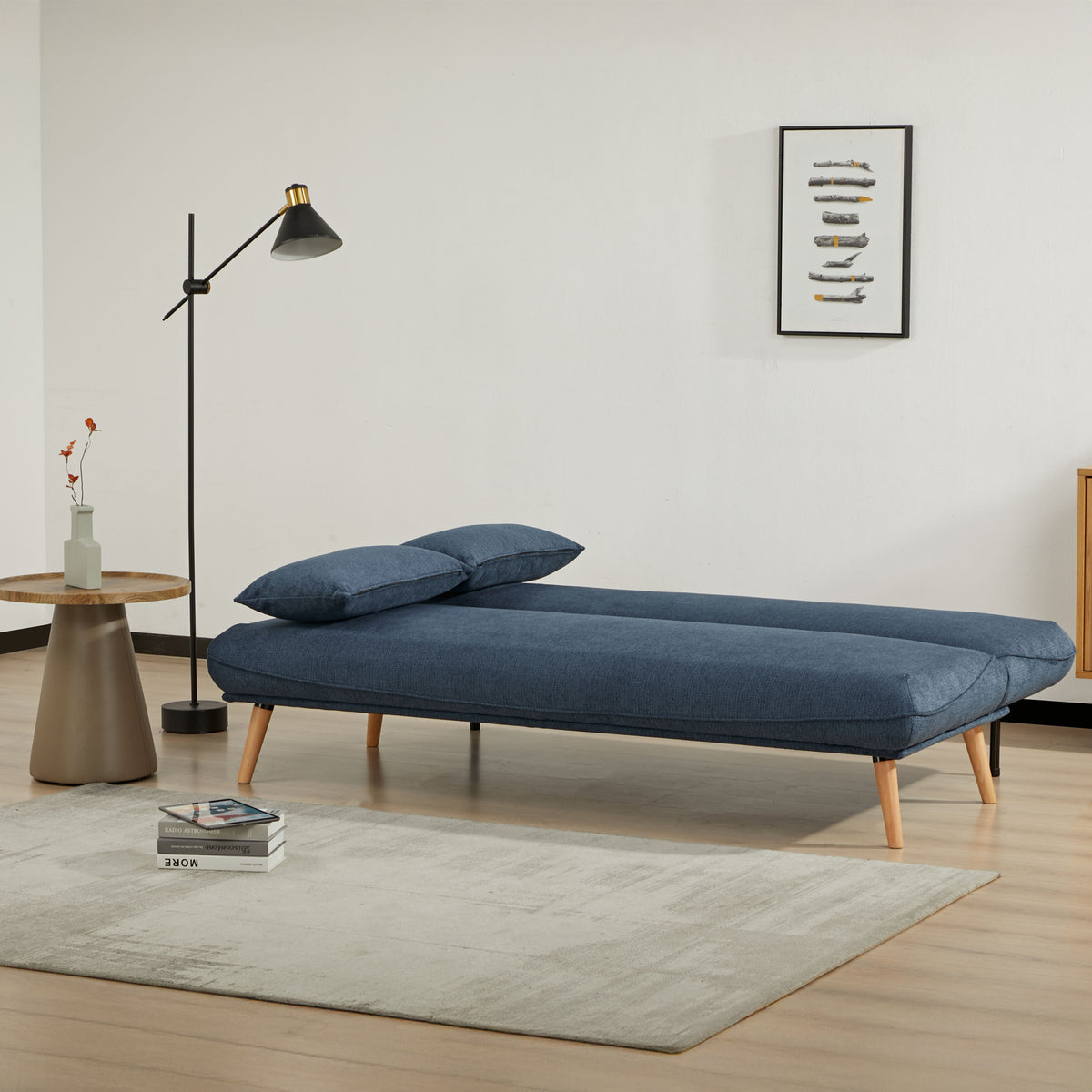 Lancell Navy Clik-Clak Sofa Bed from Roseland Furniture