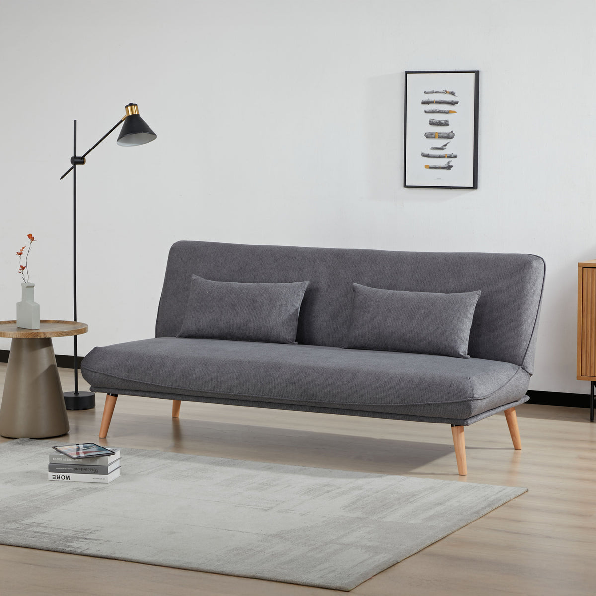 Lancell Grey Clik-Clak Sofa Bed from Roseland Furniture