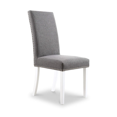 Conran Stud Detail Dining Chair with White Legs