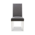 Conran Grey Stud Detail Dining Chair with White Legs
