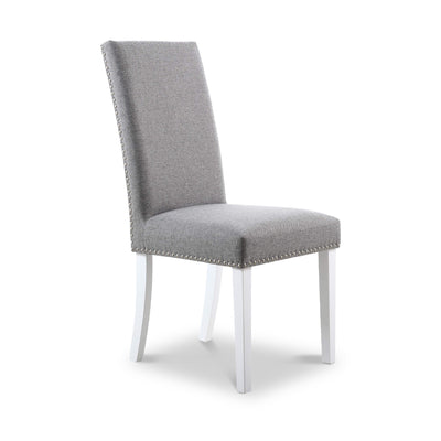 Conran Stud Detail Dining Chair with White Legs