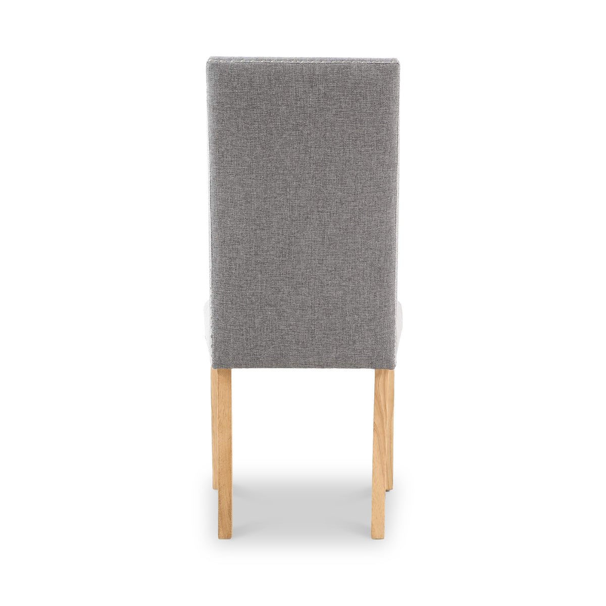 Conran Light Grey Stud Detail Dining Chair with Natural Legs