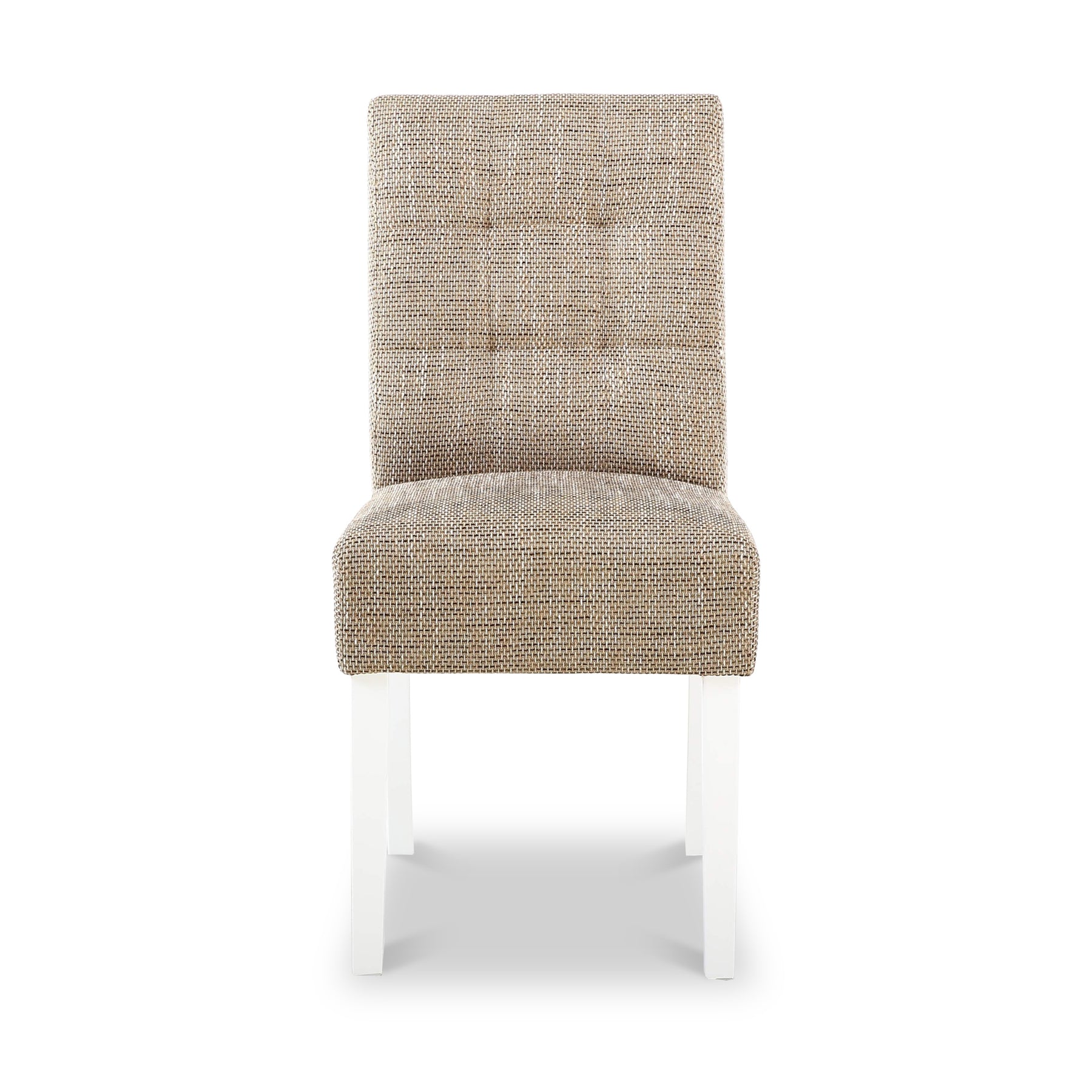 Madoc Waffle Stitch Dining Chair with White Legs 