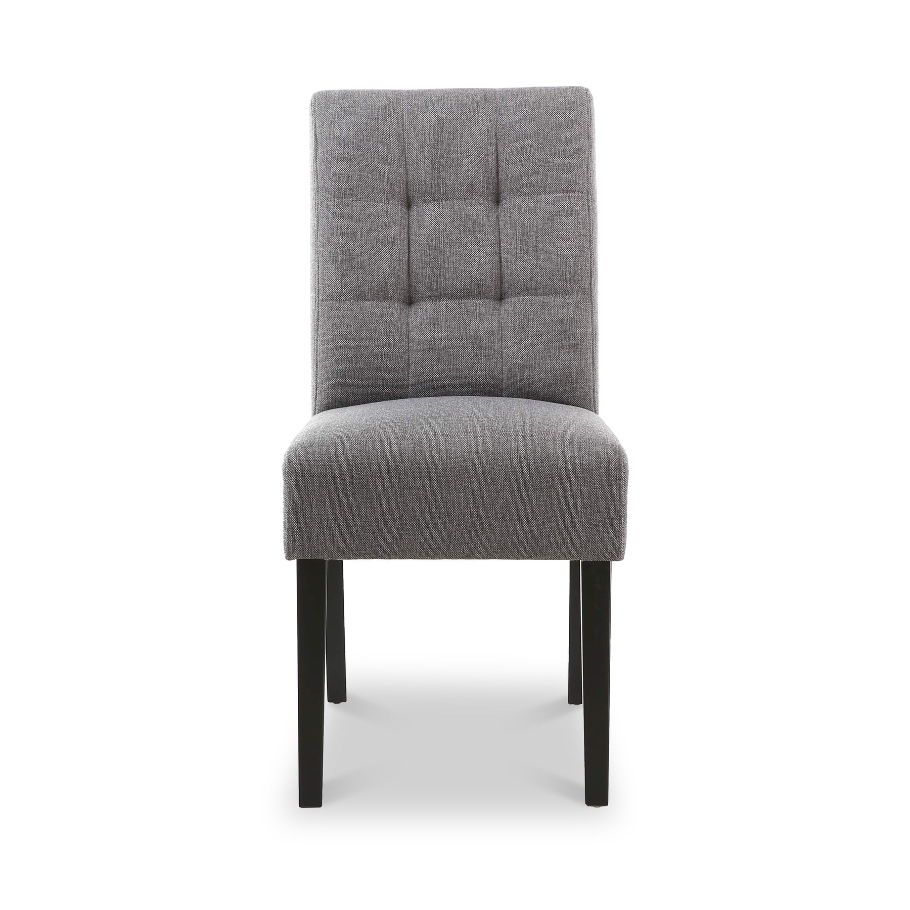 Pryder Faux Linen Dining Chair with Black Legs