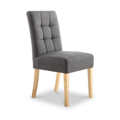 Pryder Faux Linen Dining Chair with Natural Legs