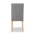 Pryder Light Grey Faux Linen Dining Chair with Natural Legs