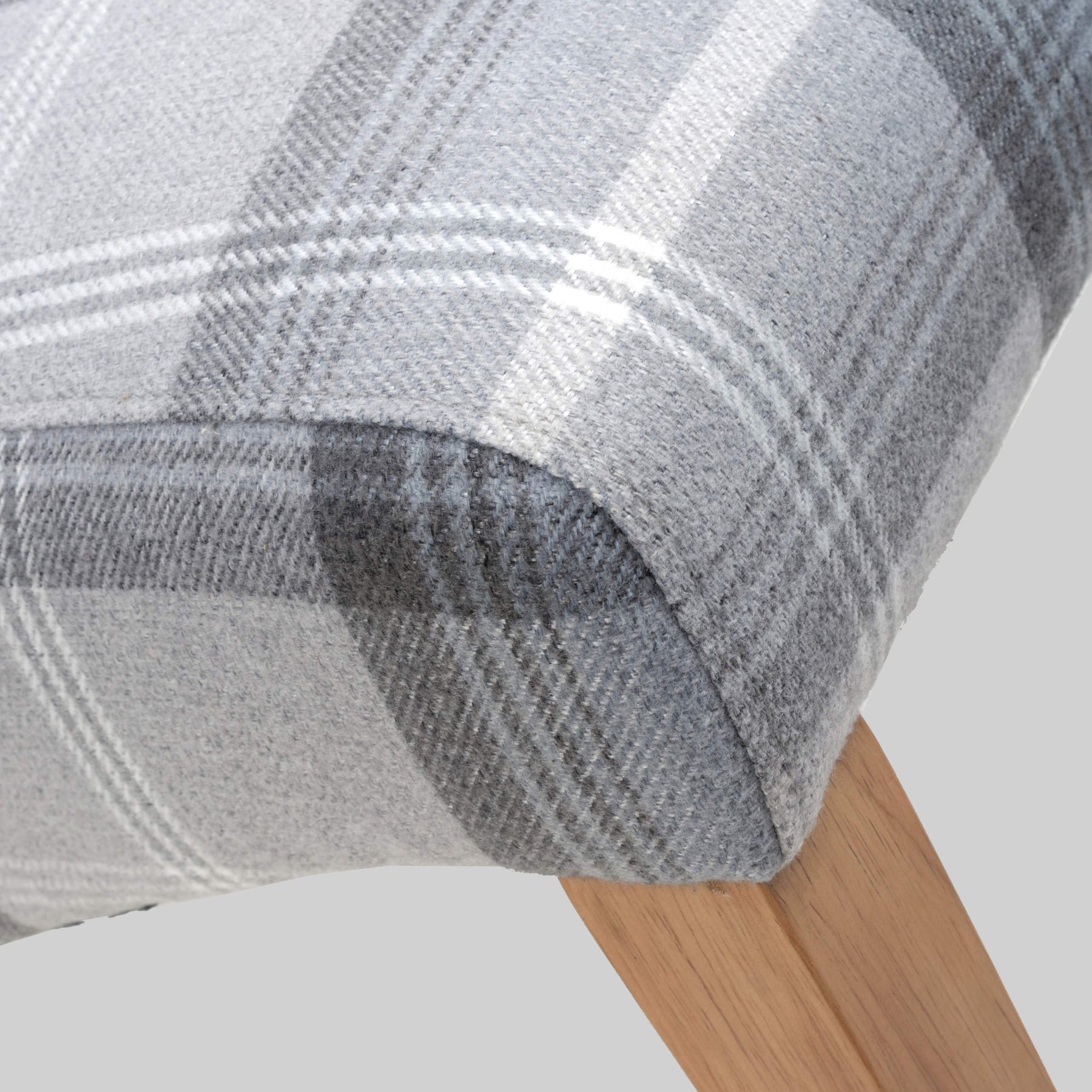 Deryn Grey Check Dining Chair