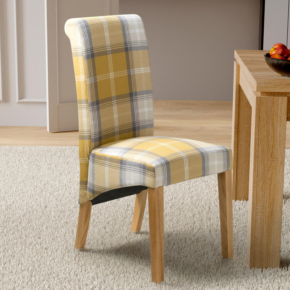 Tartan Fabric Tartan Dining Room Chairs Set Of Chester Dining