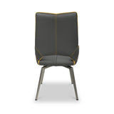 Arlo Grey Swivel Faux Leather Dining Chair