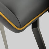 Arlo Grey Swivel Faux Leather Dining Chair