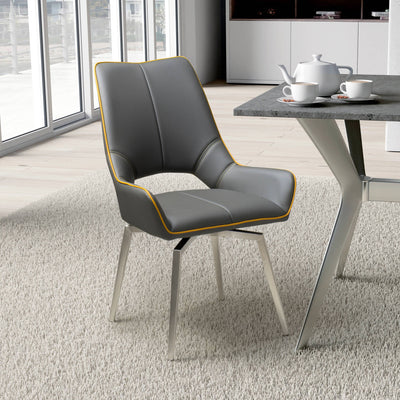 Arlo Swivel Faux Leather Dining Chair