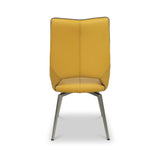 Arlo Yellow Swivel Faux Leather Dining Chair