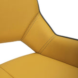 Arlo Yellow Swivel Faux Leather Dining Chair