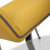Arlo Yellow Swivel Faux Leather Dining Chair