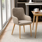 Branwen Oatmeal Tweed Dining Chair for dining room or office