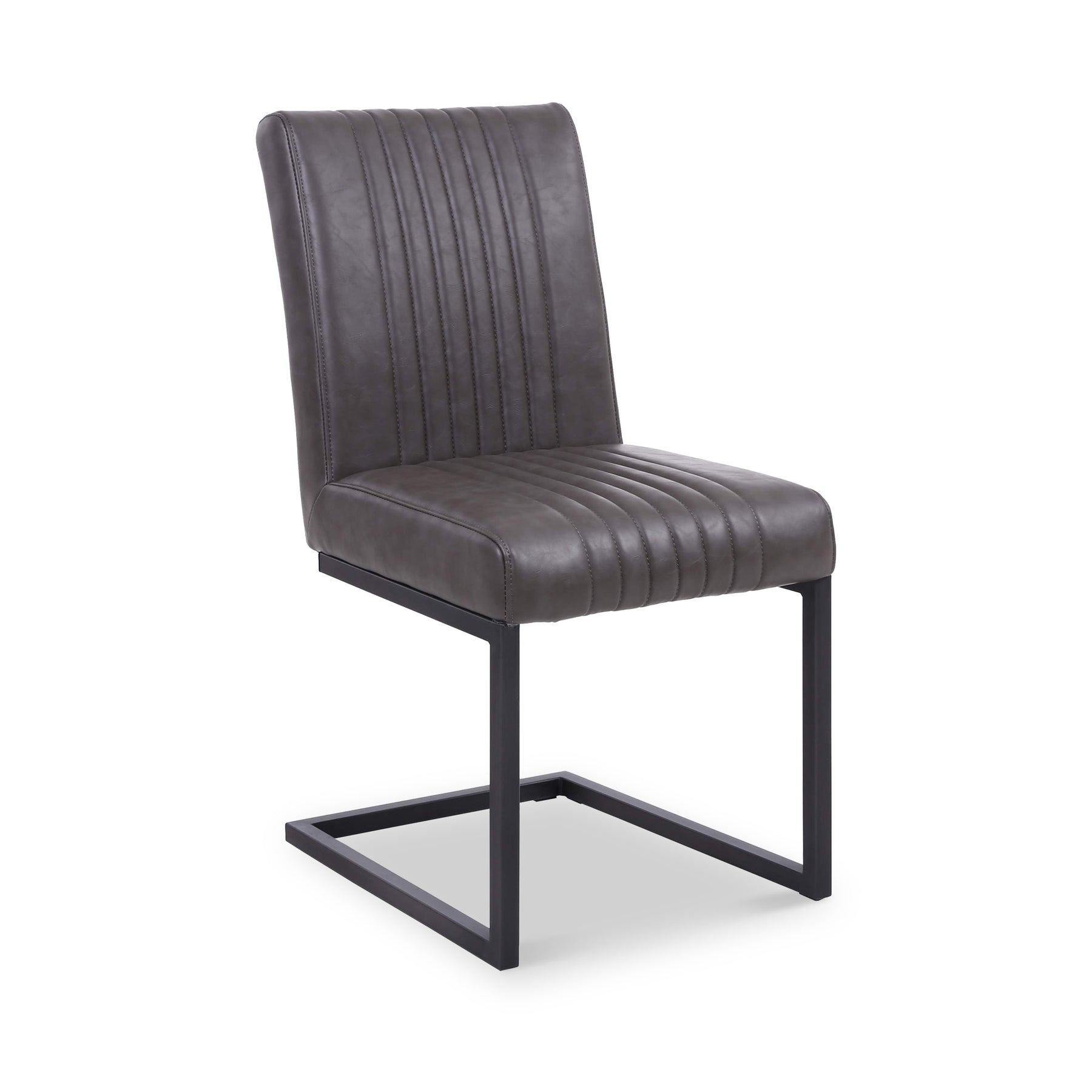 Branok Cantilever Grey Faux Leather Dining Chair from Roseland Furniture