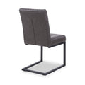 Branok Cantilever Grey Faux Leather Dining Chair from Roseland Furniture