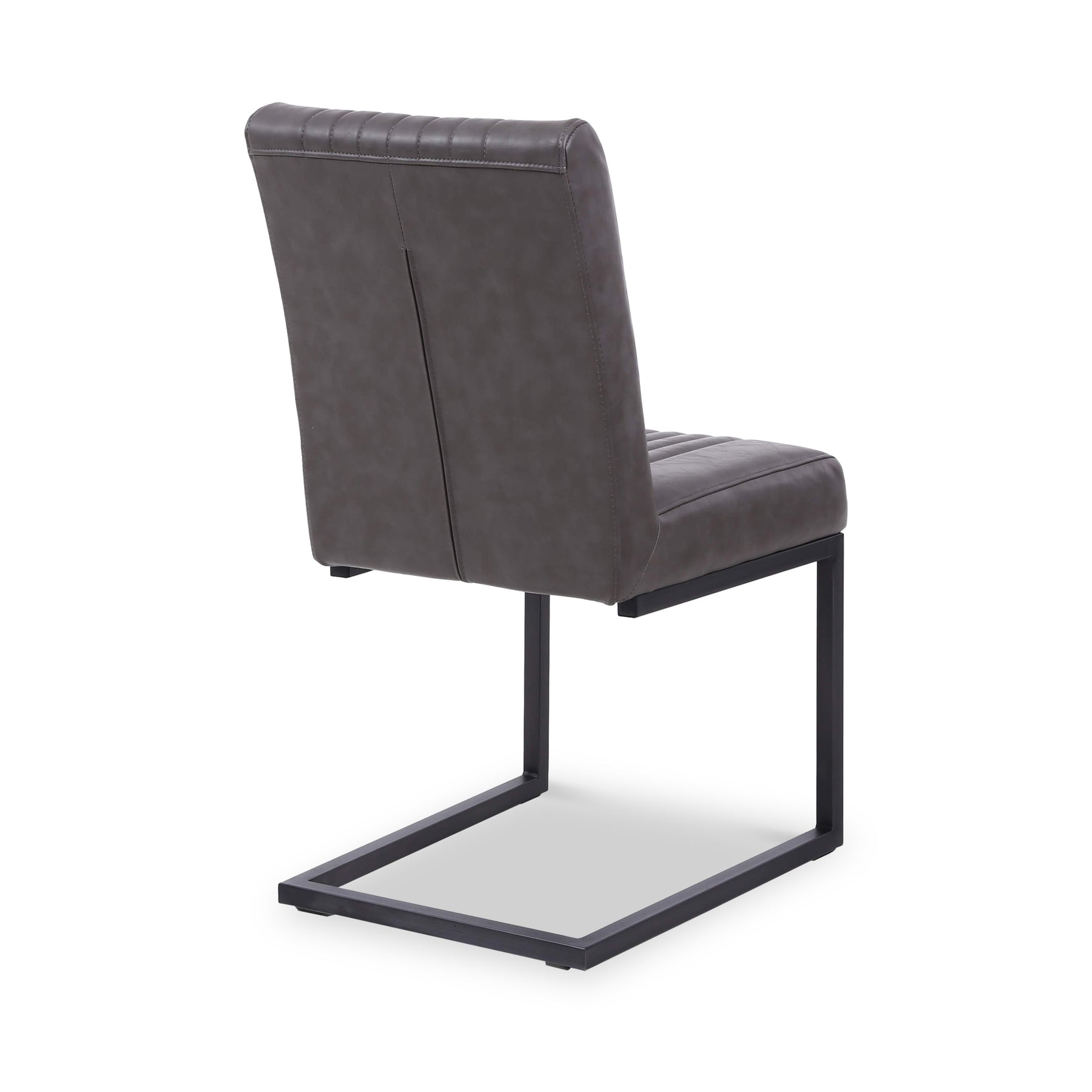 Branok Cantilever Grey Faux Leather Dining Chair from Roseland Furniture