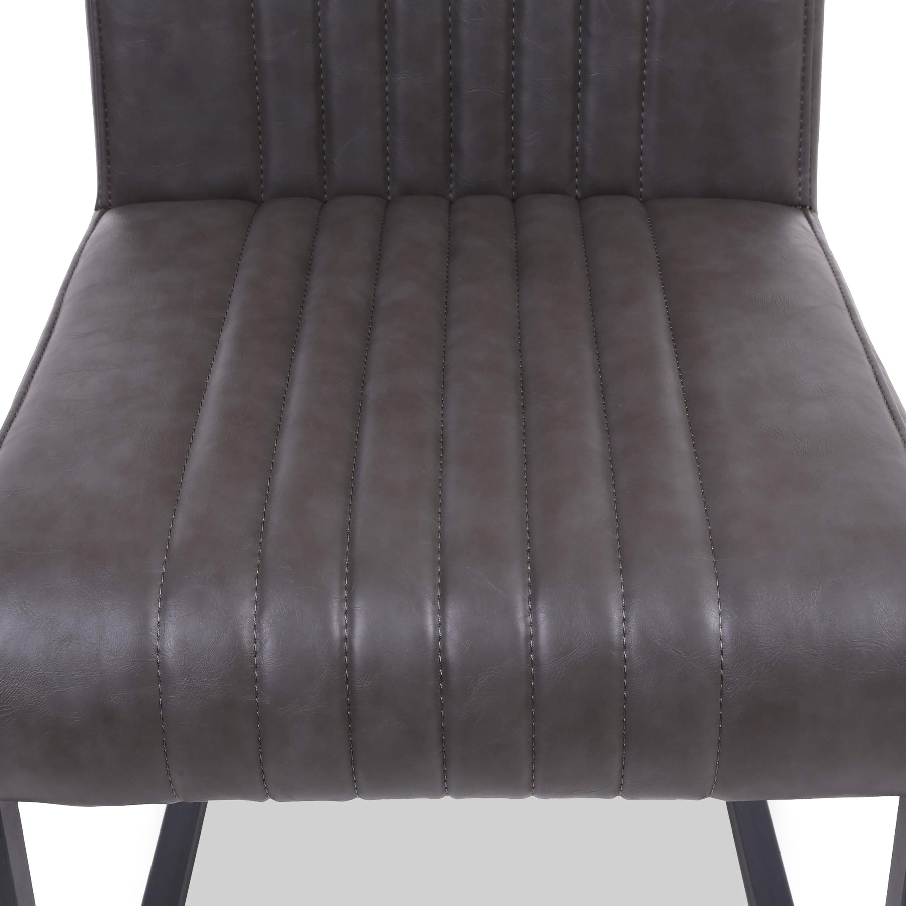 Branok Cantilever Grey Faux Leather Dining Chair from Roseland Furniture